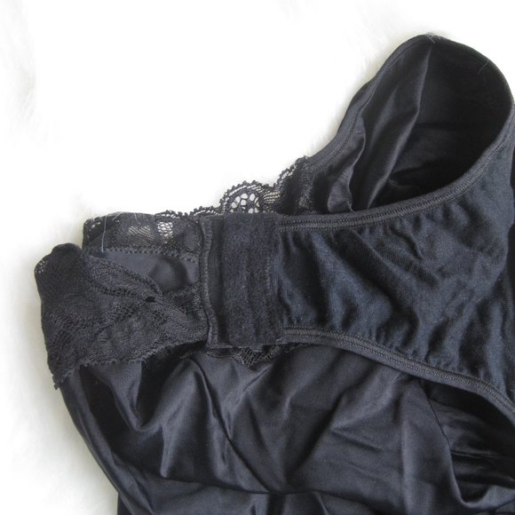 Sexy Black Lace Lingerie Bodysuit Padded Demi Bra Convertible Straps 36B M - Picture 7 of 10